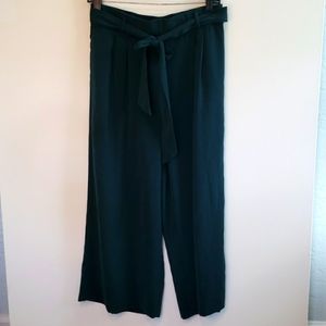Zara Green Green Wide Leg Palazzo Pants